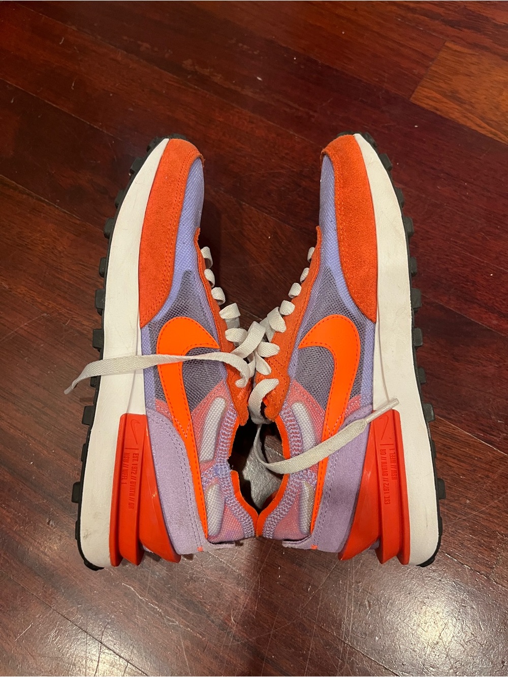 Nike Women's Orange & Lavender Waffle Mesh Trainers - Picture 4 of 6